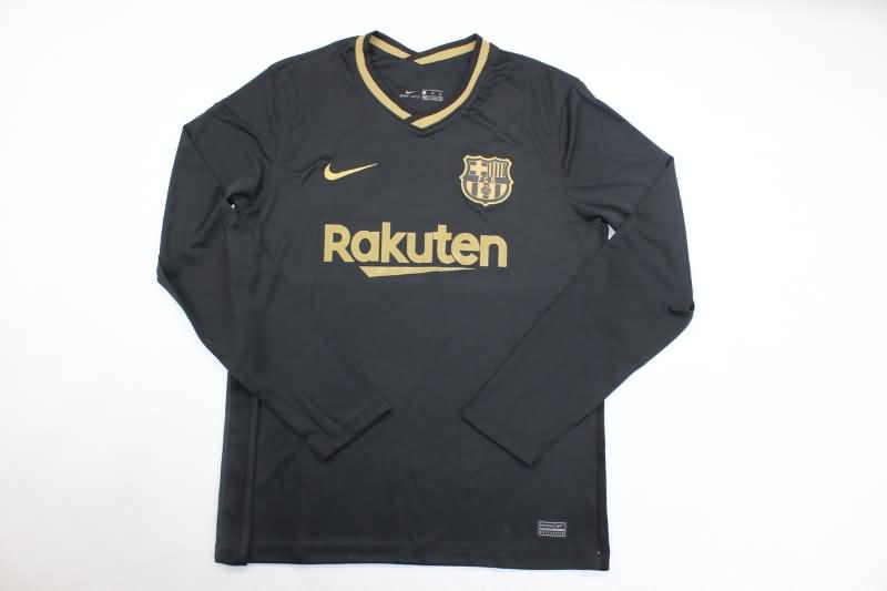 Thailand Quality(AAA) 2020/21 Barcelona Away Long Sleeve Retro Soccer Jersey