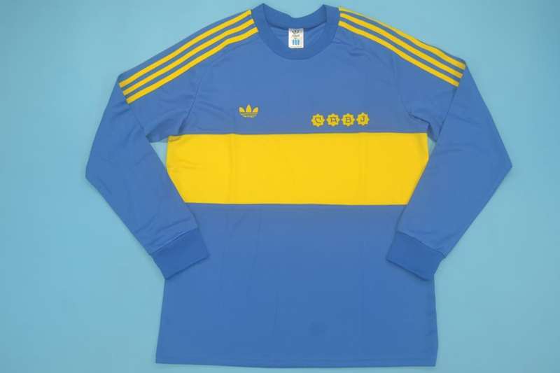 Thailand Quality(AAA) 1981 Boca Juniors Home Retro Soccer Jersey(L/S)