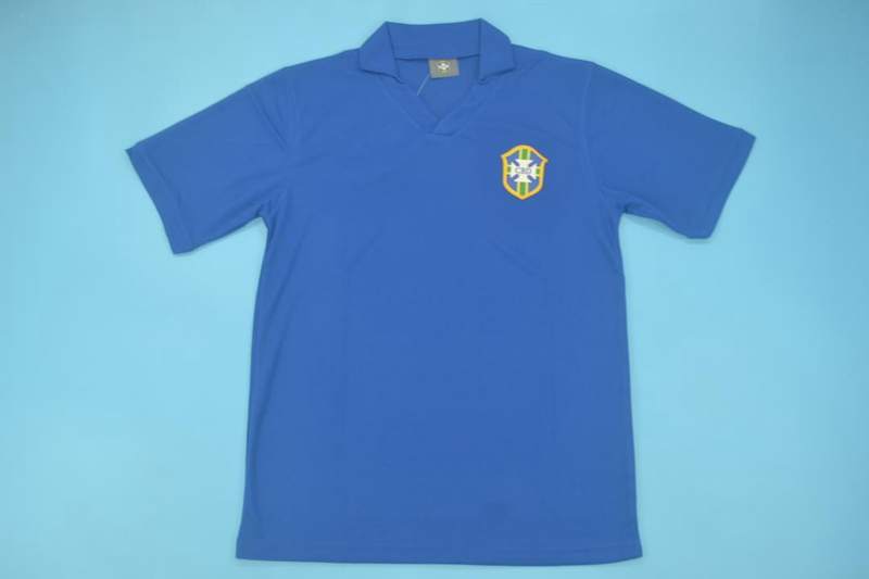 Thailand Quality(AAA) 1957 Brazil Away Retro Soccer Jersey