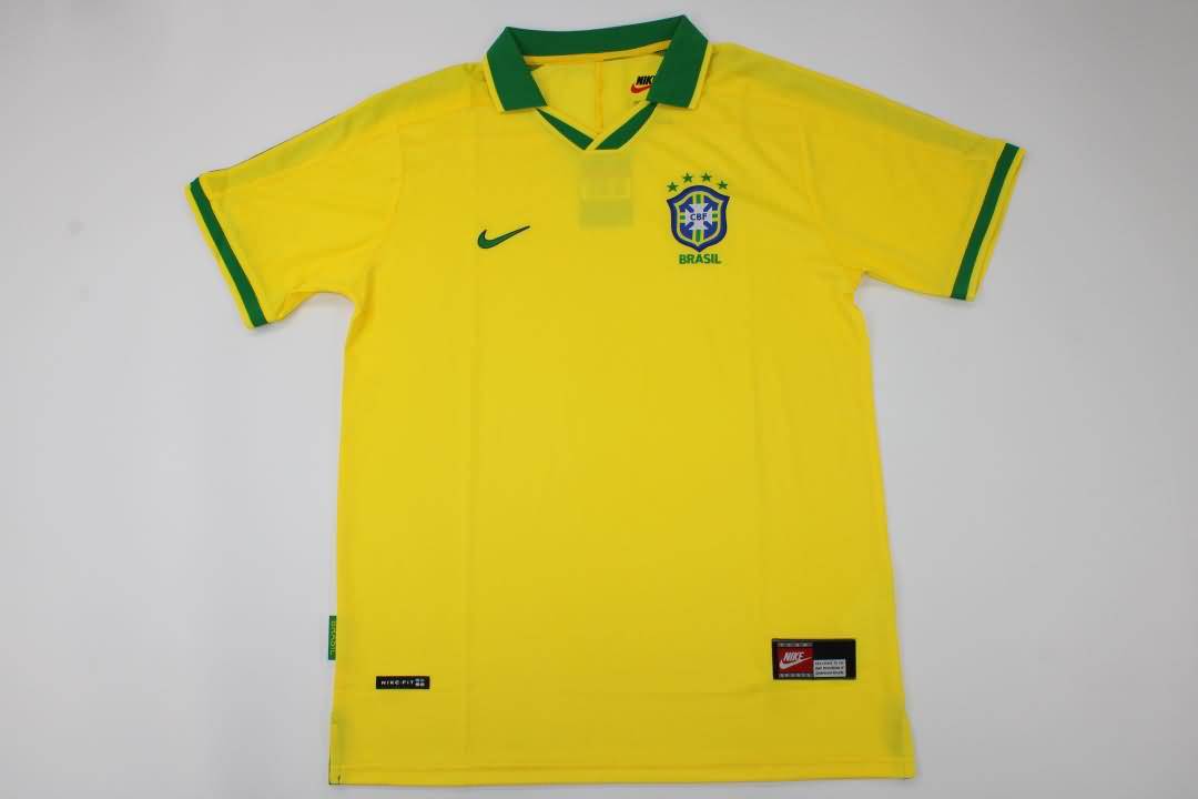 Thailand Quality(AAA) 1997 Brazil Home Retro Soccer Jersey