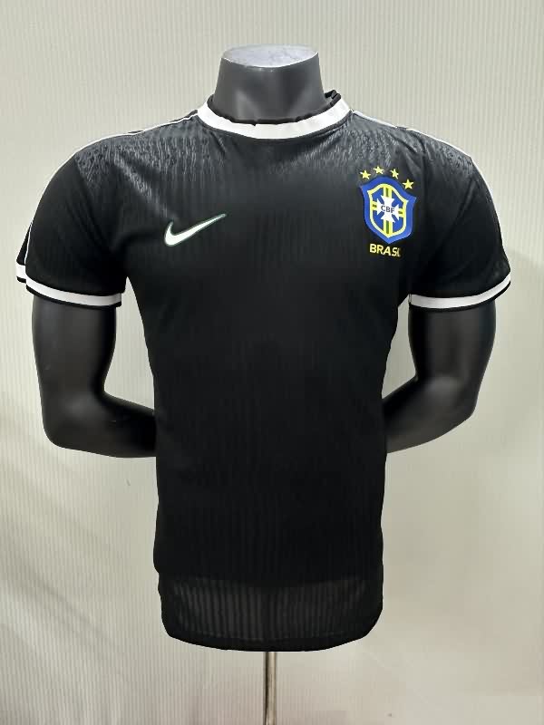 Thailand Quality(AAA) 1998 Brazil Black Retro Soccer Jersey (Player)