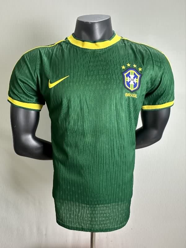 Thailand Quality(AAA) 1998 Brazil Green Retro Soccer Jersey (Player)