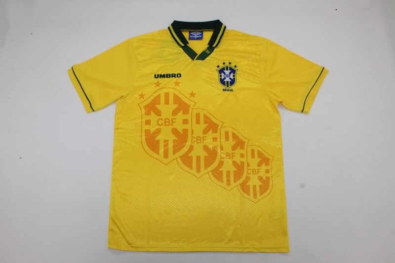 Thailand Quality(AAA) 1994/95 Brazil Retro Home Soccer Jersey