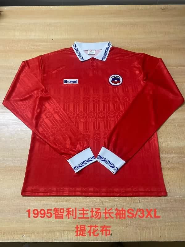 Thailand Quality(AAA) 1995 Chile Home Long Sleeve Retro Soccer Jersey