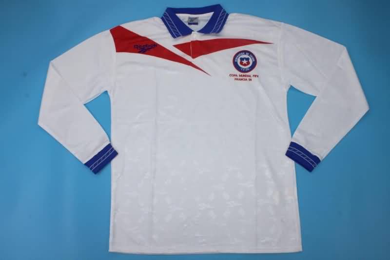 Thailand Quality(AAA) 1998 Chile Away Long Slevee Retro Soccer Jersey