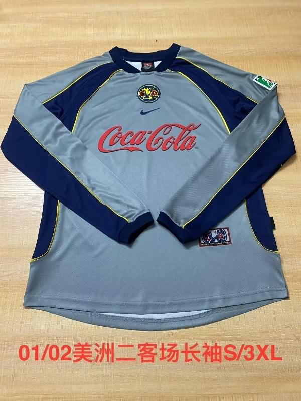 Thailand Quality(AAA) 2001/02 Club America Third Long Sleeve Retro Soccer Jersey