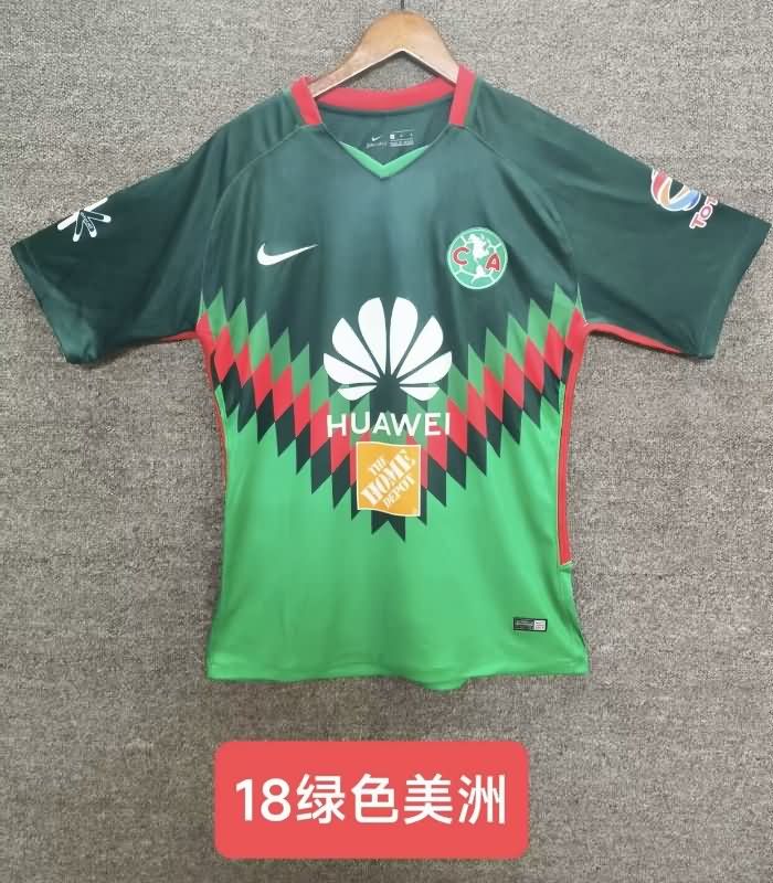 Thailand Quality(AAA) 2018 Club America Green Retro Soccer Jersey