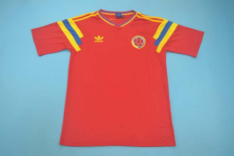 Thailand Quality(AAA) 1990 Colombia Away Retro Soccer Jersey