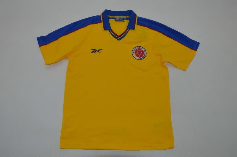 Thailand Quality(AAA) 1998 Colombia Home Retro Soccer Jersey
