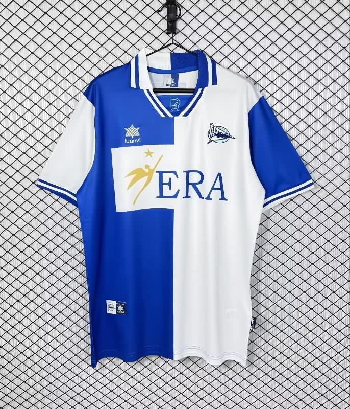 Thailand Quality(AAA) 1999/00 Deportivo Alaves Home Retro Soccer Jersey