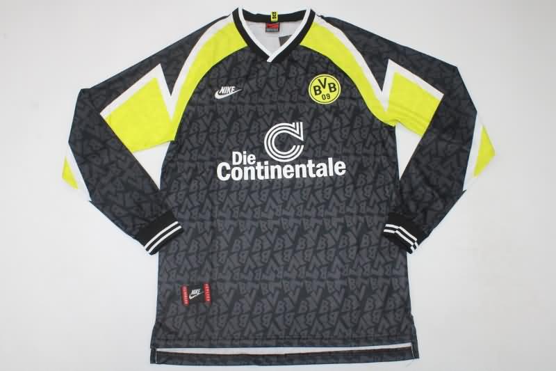 Thailand Quality(AAA) 1995/96 Dortmund Away Long Sleeve Retro Soccer Jersey