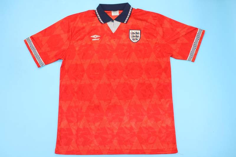 Thailand Quality(AAA) 1990 England Away Retro Soccer Jersey