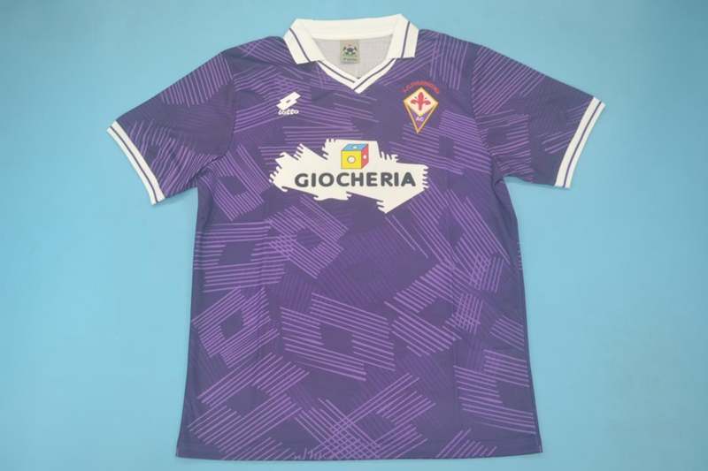 Thailand Quality(AAA) 1991/92 Fiorentina Home Retro Soccer Jersey