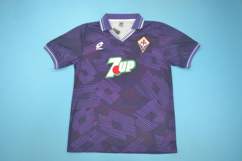 Thailand Quality(AAA) 1992/93 Fiorentina Home Retro Soccer Jersey