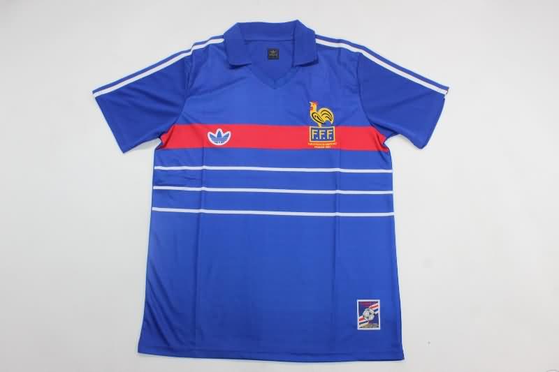 Thailand Quality(AAA) 1984 France Home Retro Soccer Jersey