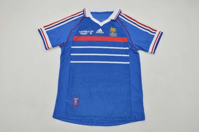 Thailand Quality(AAA) 1998 France Home Retro Soccer Jersey (Player)