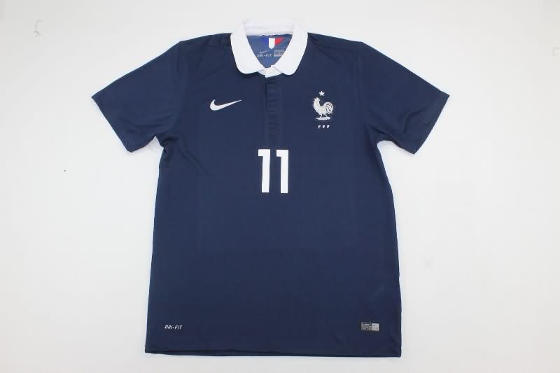 Thailand Quality(AAA) 2014 France Home Retro Soccer Jersey
