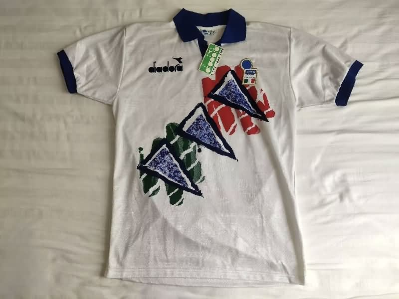Thailand Quality(AAA) 1994 Italy White Retro Soccer Jersey