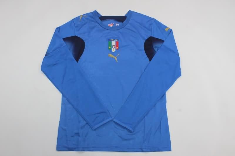 Thailand Quality(AAA) 2006 Italy Home Long Sleeve Retro Soccer Jersey