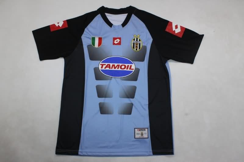 Thailand Quality(AAA) 2002/03 Juventus Goalkeeper Blue Retro Soccer Jersey