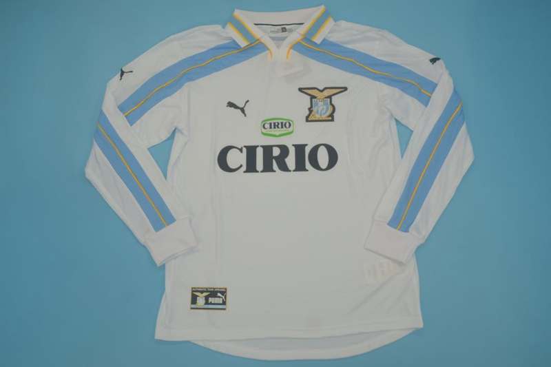 Thailand Quality(AAA) 1999/00 Lazio Away Retro Soccer Jersey(L/S)