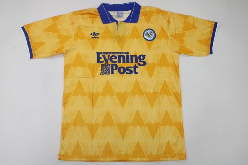 Thailand Quality(AAA) 1991/92 Leeds United Away Retro Soccer Jersey