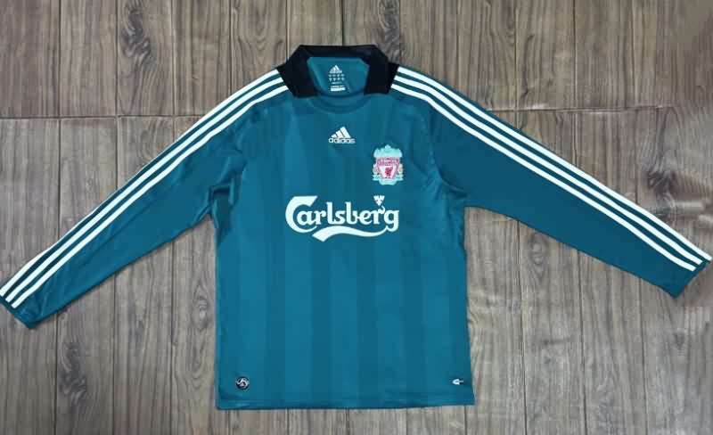 Thailand Quality(AAA) 2008/09 Liverpool Away Long Sleeve Retro Soccer Jersey