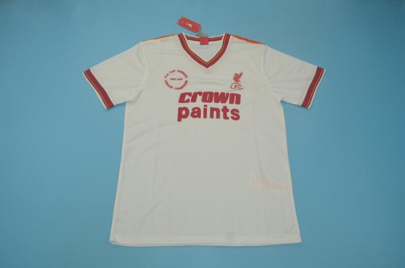 Thailand Quality(AAA) 1985/86 Liverpool Away Retro Soccer Jersey