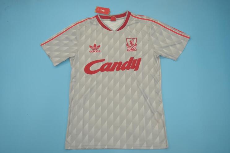 Thailand Quality(AAA) 1989/91 Liverpool Away Retro Soccer Jersey