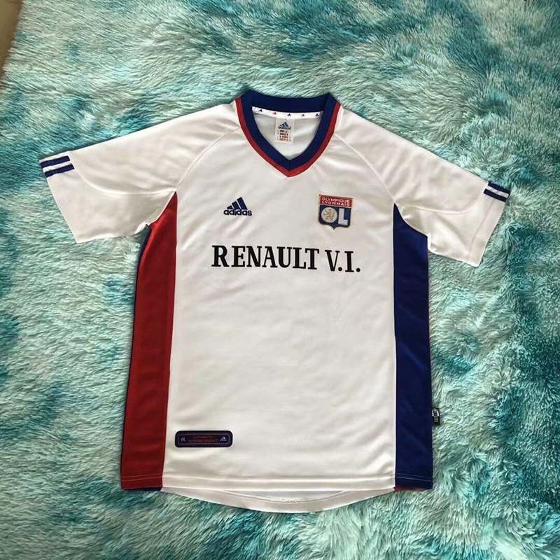 Thailand Quality(AAA) 2001/02 Lyon Home Retro Soccer Jersey