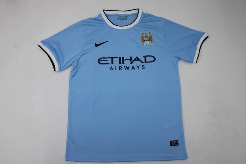 Thailand Quality(AAA) 2013/14 Manchester City Home Retro Soccer Jersey