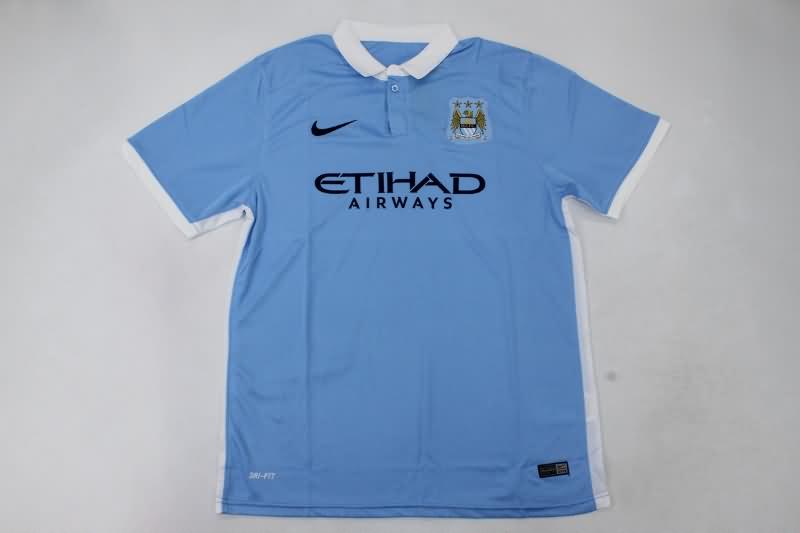 Thailand Quality(AAA) 2015/16 Manchester City Home Retro Soccer Jersey