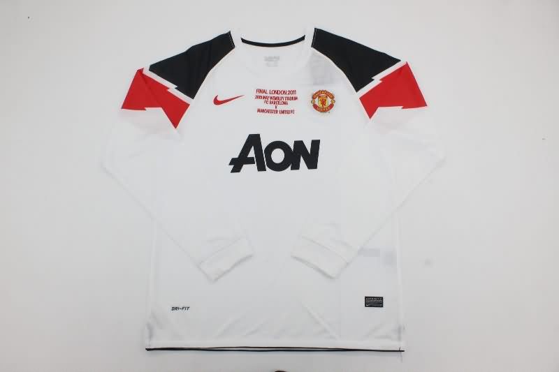 Thailand Quality(AAA) 2010/11 Manchester United Away Long Sleeve Final Soccer Jersey