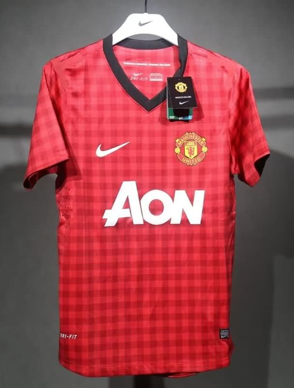 Thailand Quality(AAA) 2012/13 Manchester United Home Retro Soccer Jersey (Player)