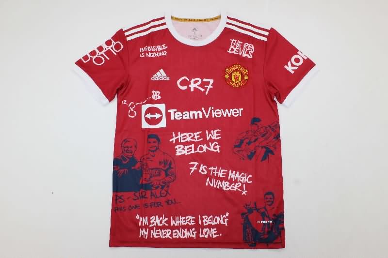 Thailand Quality(AAA) 2021/22 Manchester United Home Special Retro Soccer Jersey