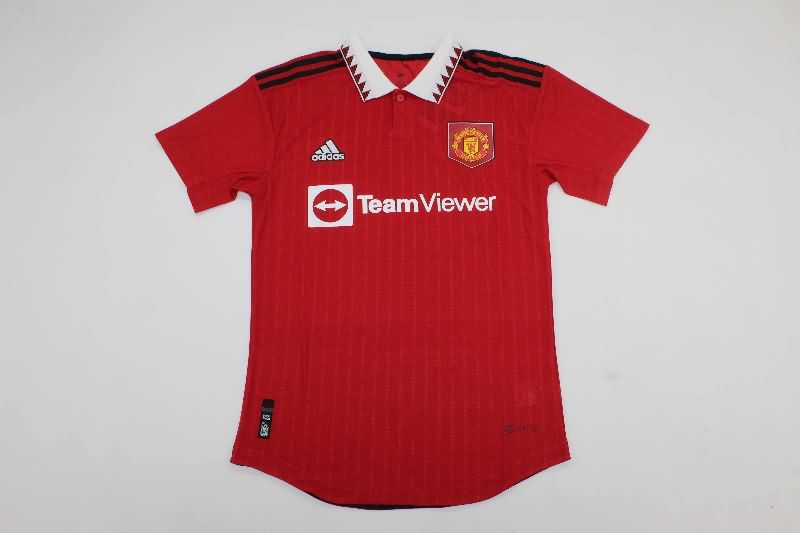 Thailand Quality(AAA) 2022/23 Manchester United Home Retro Soccer Jersey (Player)