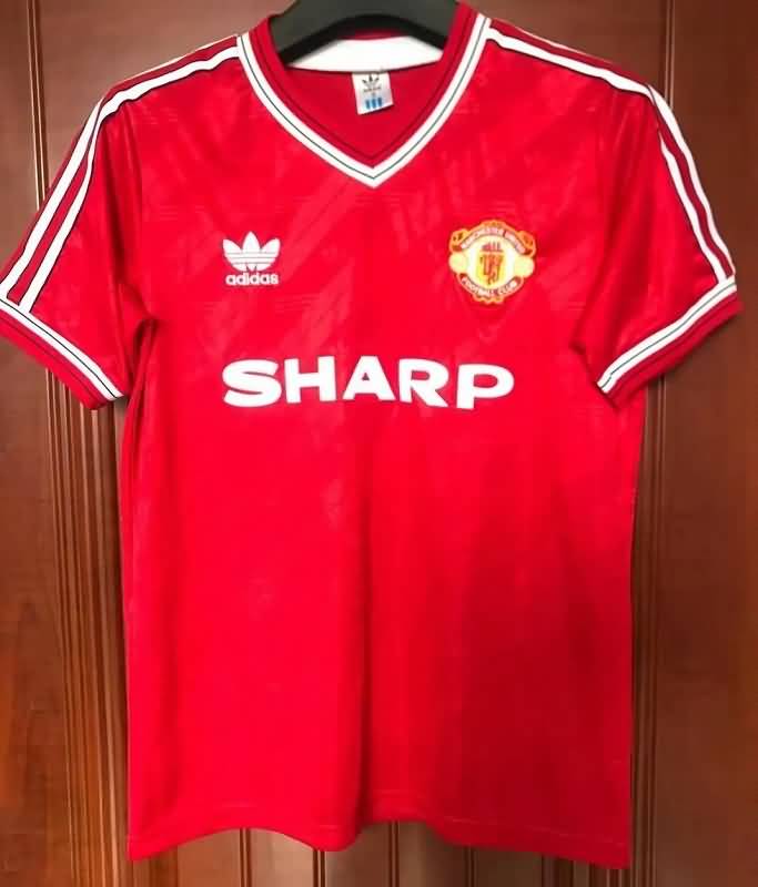 Thailand Quality(AAA) 1986/88 Manchester United Home Retro Soccer Jersey