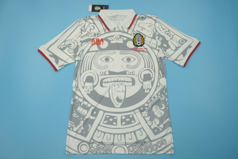 Thailand Quality(AAA) 1998 Mexico Away Retro soccer Jersey