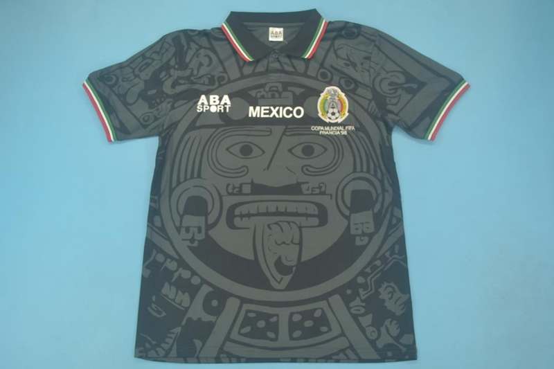 Thailand Quality(AAA) 1998 Mexico Black Retro soccer Jersey