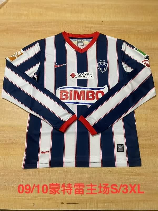 Thailand Quality(AAA) 2009/10 Monterrey Home Retro Long Sleeve Soccer Jersey