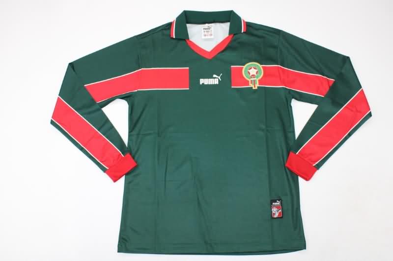 Thailand Quality(AAA) 1998 Morocco Away Long Sleeve Retro Soccer Jersey