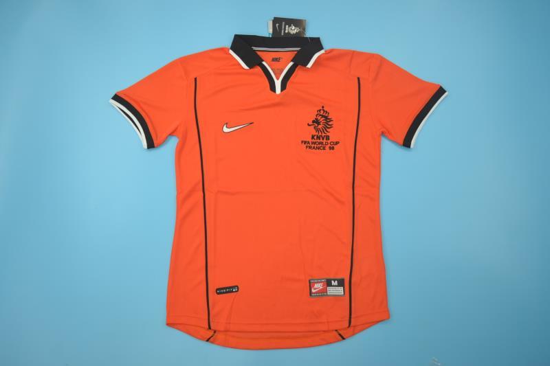 Thailand Quality(AAA) 1998 Netherlands Home Retro Soccer Jersey