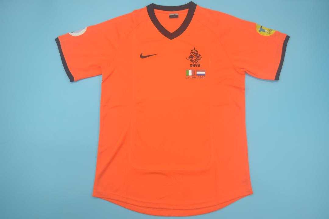 Thailand Quality(AAA) 2000 Netherlands Home Retro Soccer Jersey