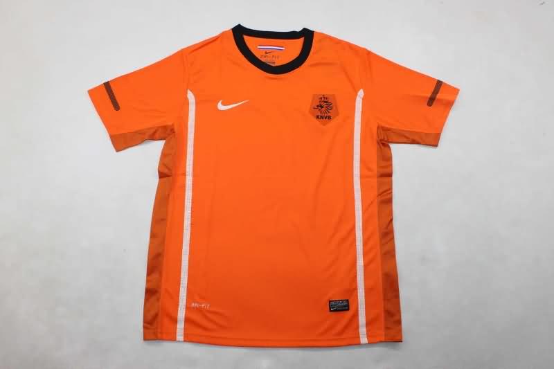 Thailand Quality(AAA) 2010 Netherlands Home Retro Soccer Jersey