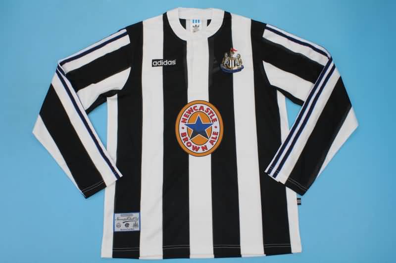 Thailand Quality(AAA) 1995/97 Newcastle United Home Retro Soccer Jersey(L/S)