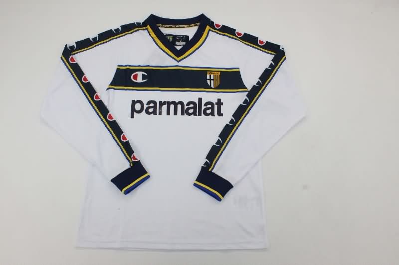 Thailand Quality(AAA) 2002/03 Parma Away Retro Long Sleeve Soccer Jersey