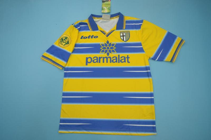 Thailand Quality(AAA) 1998/99 Parma Home Retro Soccer Jersey