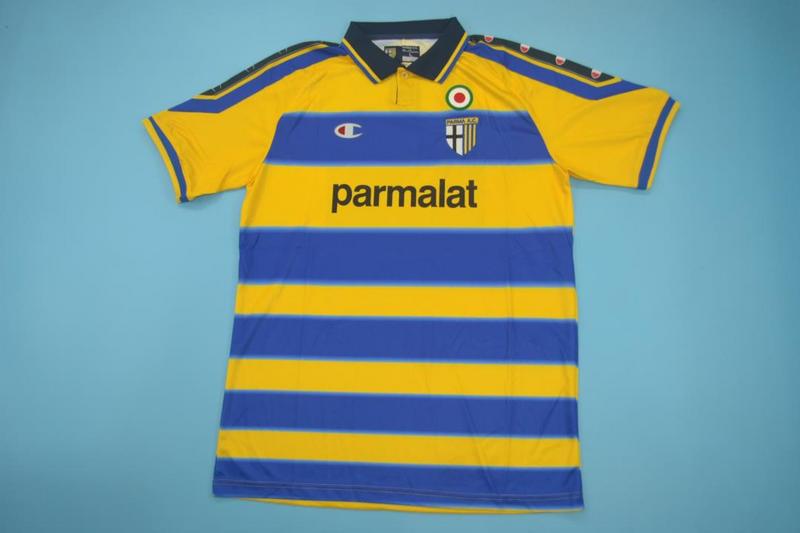 Thailand Quality(AAA) 1999/00 Parma Home Retro Soccer Jersey