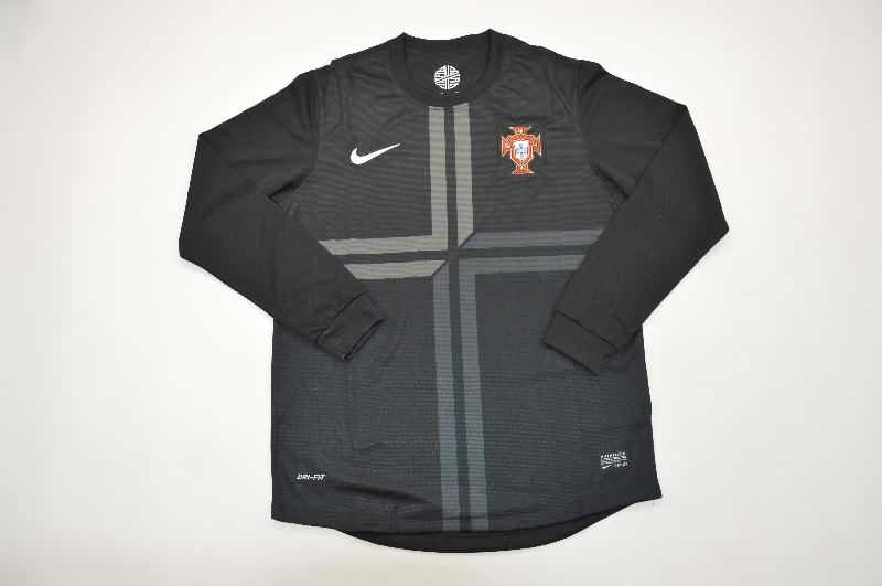 Thailand Quality(AAA) 2013 Portugal Away Long Sleeve Retro Soccer Jersey