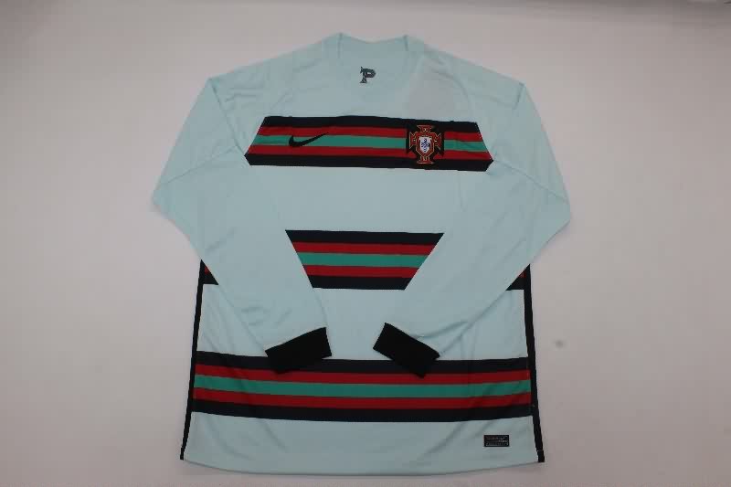 Thailand Quality(AAA) 2020 Portugal Away Long Sleeve Retro Soccer Jersey